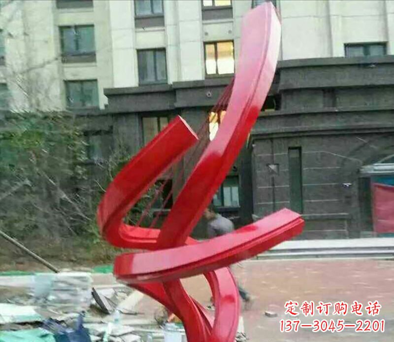 鹤壁不锈钢螺旋飘带雕塑