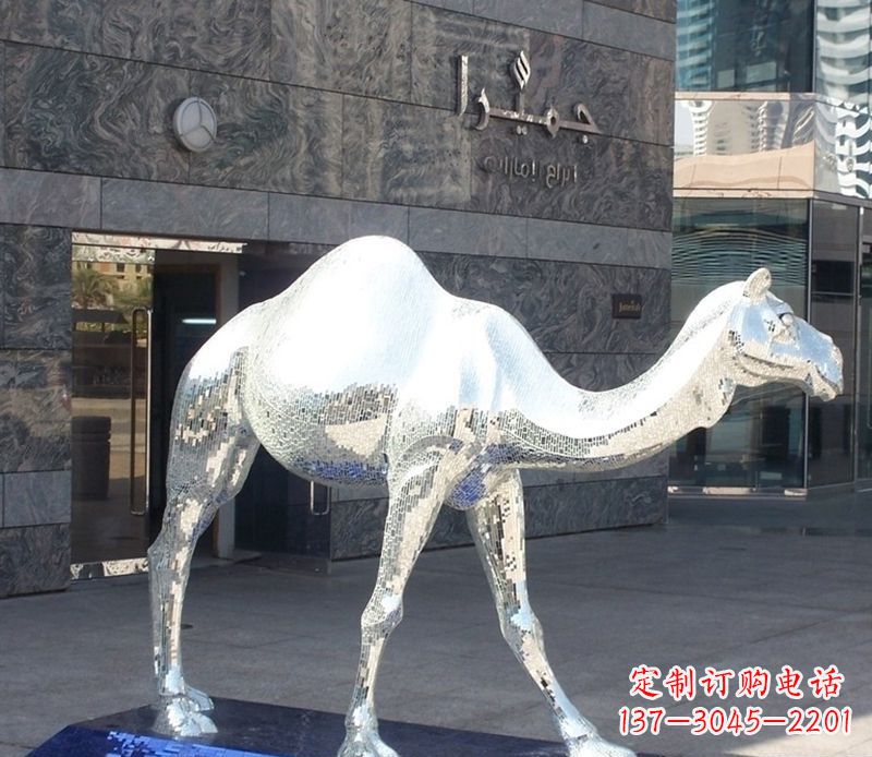 鹤壁不锈钢骆驼雕塑精美外形折射古朴美感