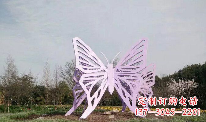 鹤壁不锈钢蝴蝶雕塑美丽的艺术装点