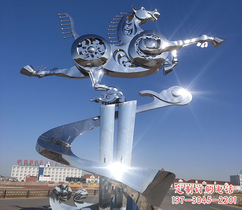 鹤壁不锈钢马踏飞燕雕塑——精美的艺术品