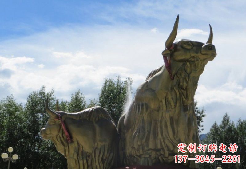 鹤壁不锈钢牦牛雕塑一种传统文化的精美传承