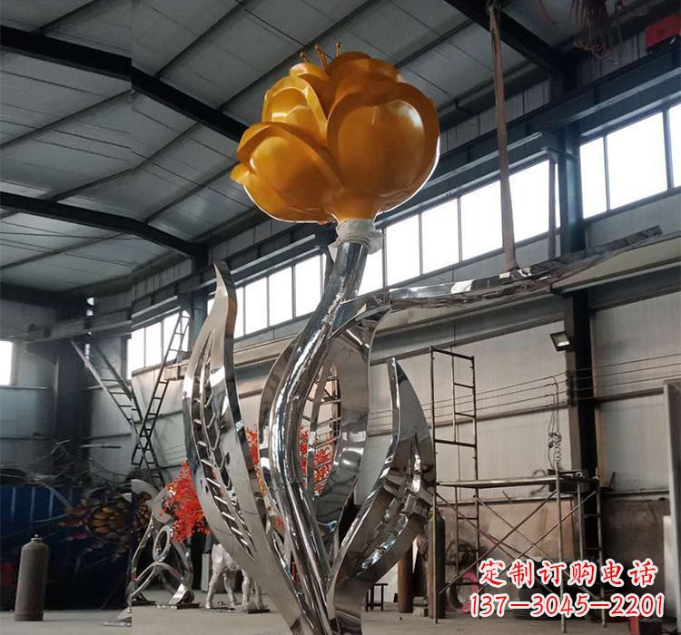 鹤壁不锈钢玫瑰花雕塑一款非凡的艺术品