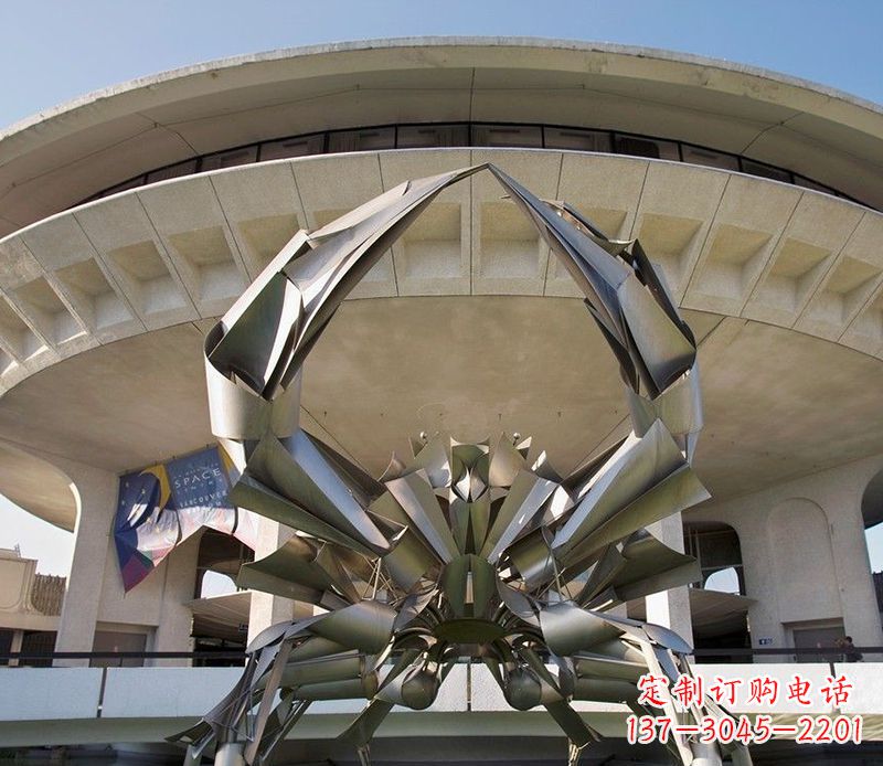 鹤壁不锈钢螃蟹雕塑美观耐候的户外装饰