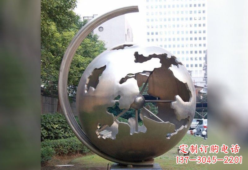 鹤壁不锈钢地球仪雕塑艺术与科学的结合