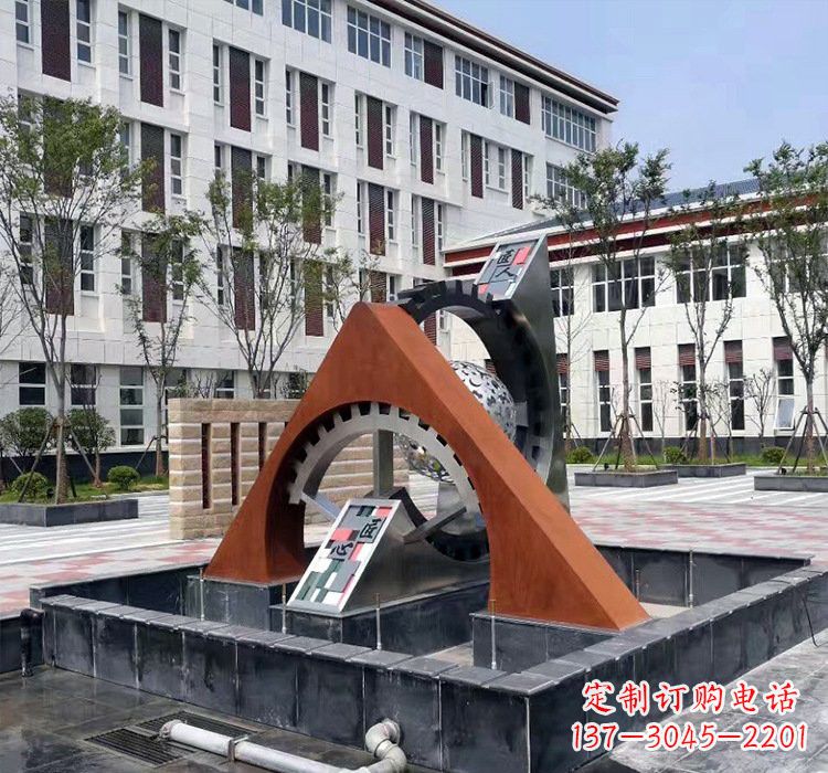 鹤壁不锈钢齿轮雕塑精湛工艺展现匠心
