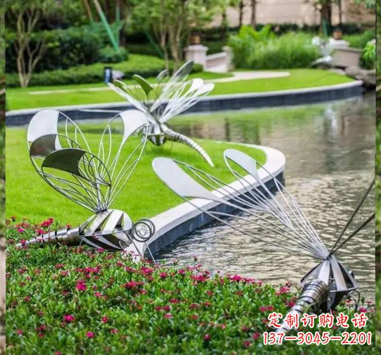鹤壁不锈钢蜻蜓一件完美的动物雕塑