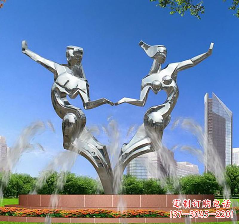 鹤壁不锈钢情侣雕塑浪漫永恒的象征