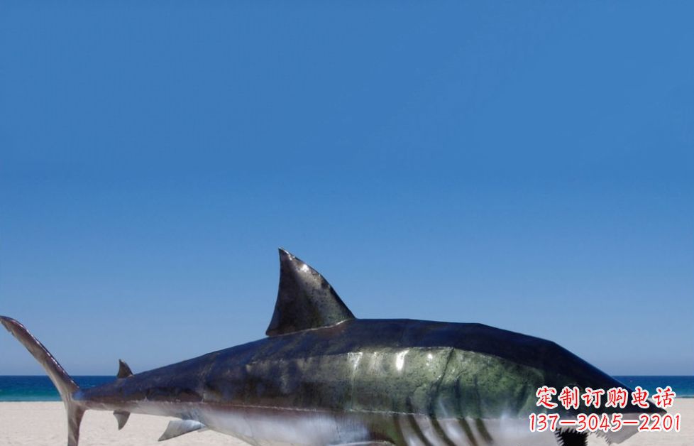 鹤壁海洋生物之美——不锈钢鲨鱼雕塑
