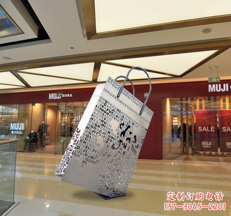 鹤壁不锈钢购物袋雕塑给消费者带来更好的购物体验