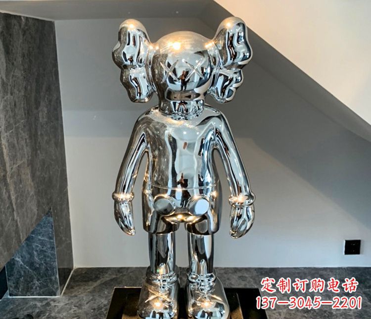 鹤壁精致的不锈钢机器人雕塑
