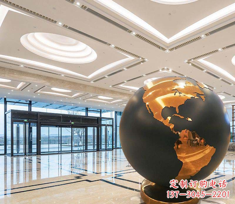 鹤壁不锈钢地球仪雕塑精美绝伦