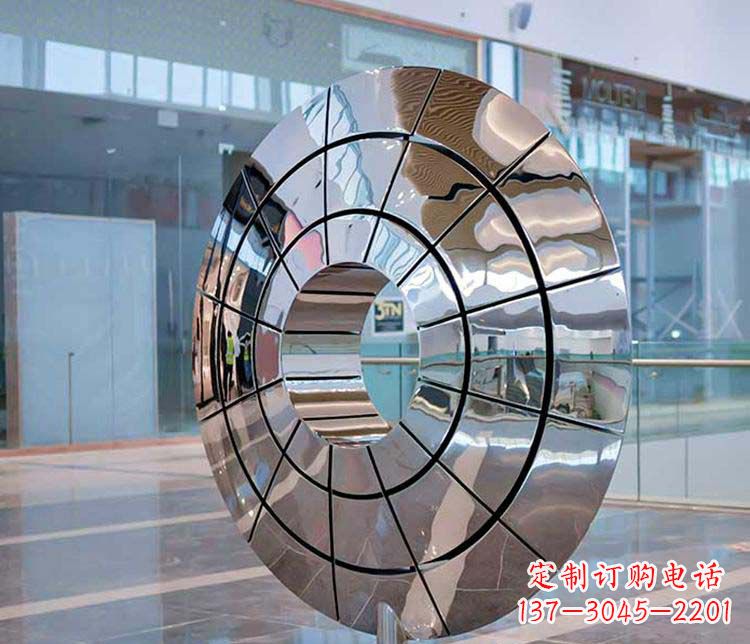 鹤壁不锈钢圆环雕塑——精美的艺术精品
