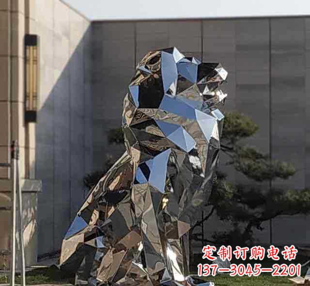 鹤壁不锈钢狮子雕塑象征力量与美丽