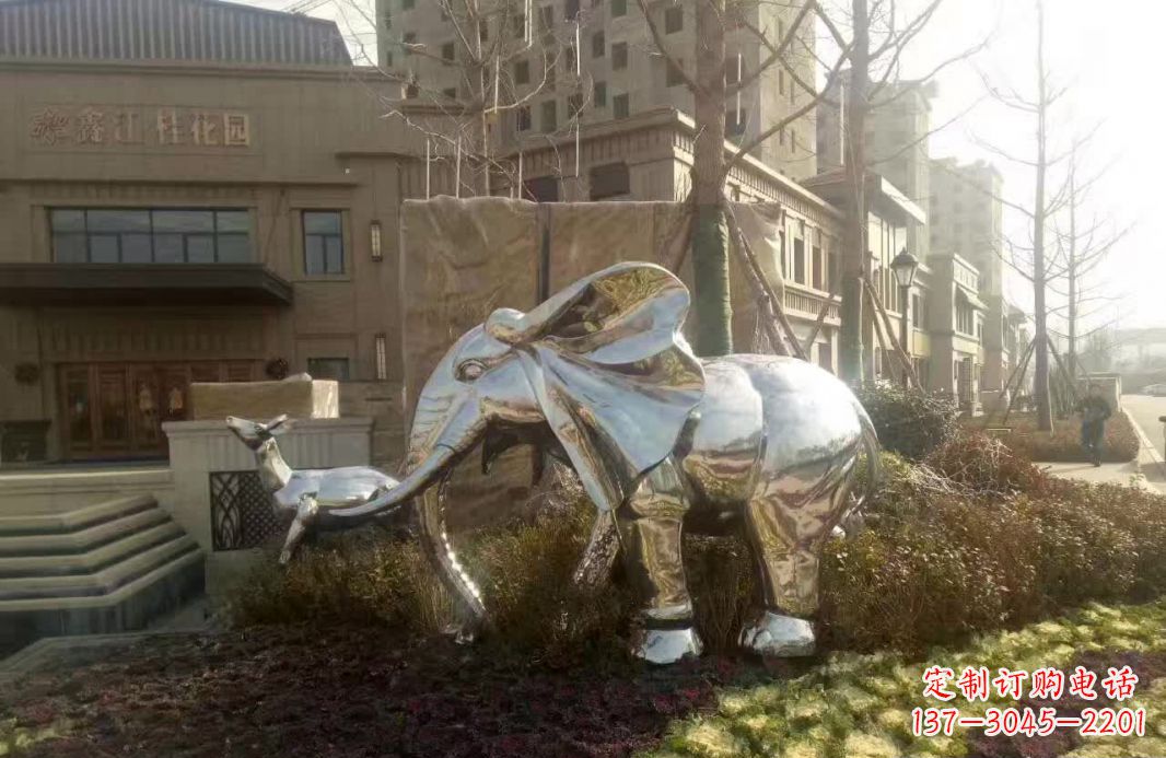 鹤壁不锈钢大象雕塑——美轮美奂的艺术精品