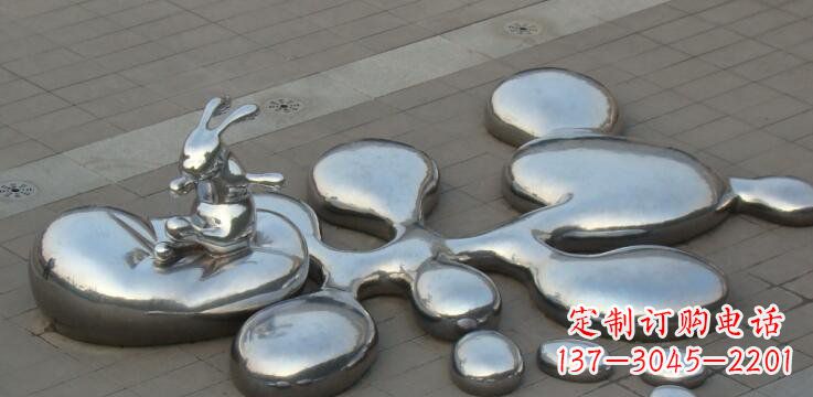 鹤壁不锈钢兔子雕塑景观的美丽添彩