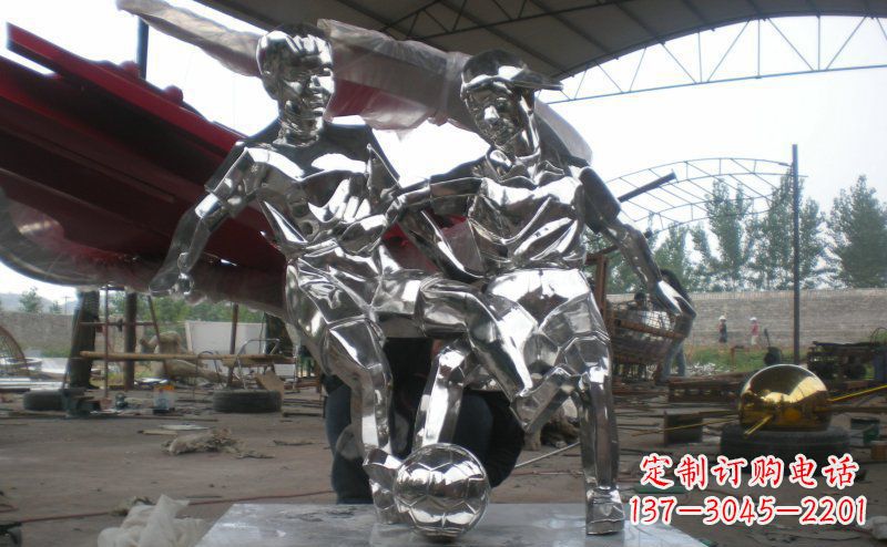 鹤壁不锈钢足球雕塑