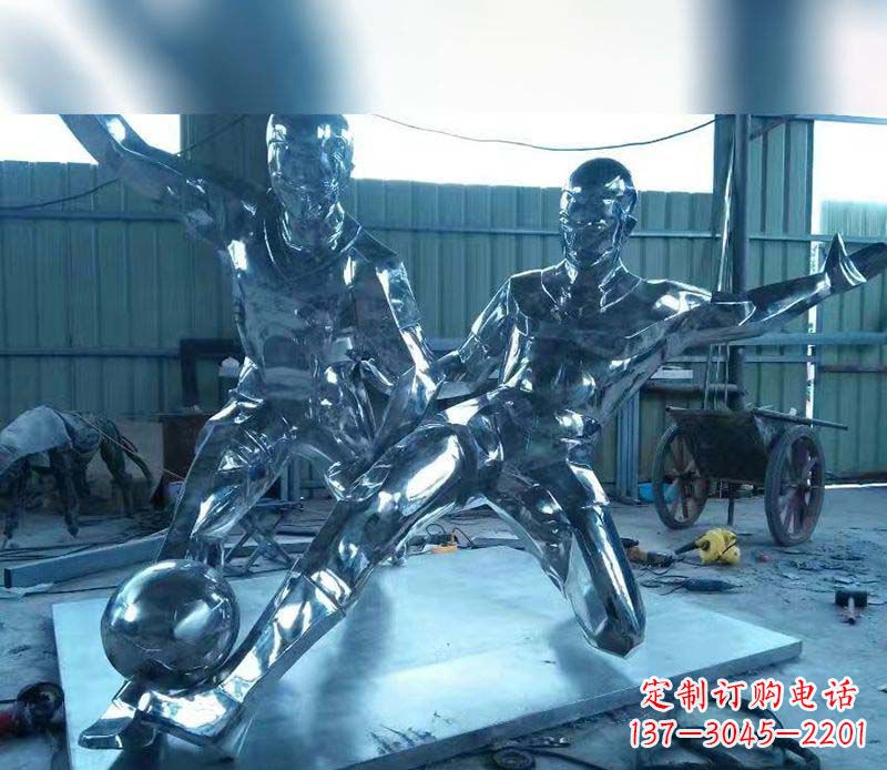 鹤壁不锈钢足球雕塑精美的足球景观