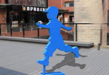 鹤壁儿童雕塑不锈钢跑步儿童雕塑