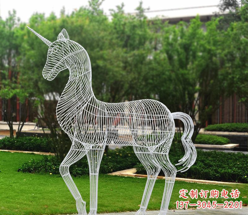 鹤壁不锈钢马雕精美艺术品