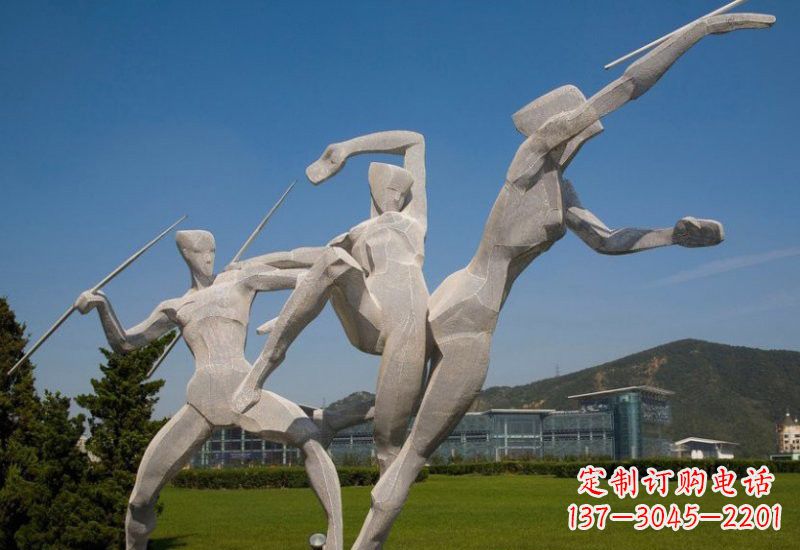 鹤壁不锈钢标枪雕塑象征勇气和力量