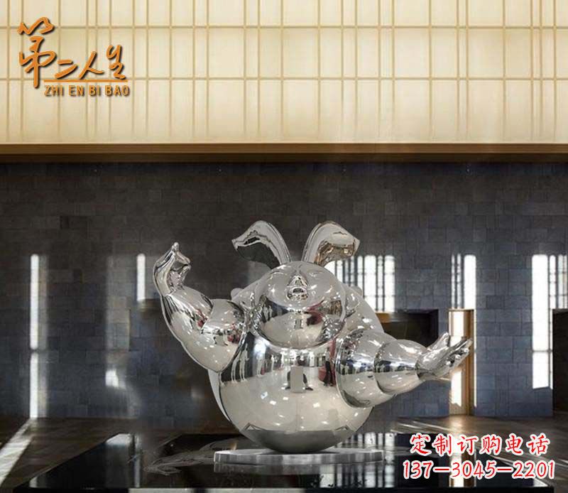 鹤壁不锈钢兔子雕塑——精致雕刻的艺术品