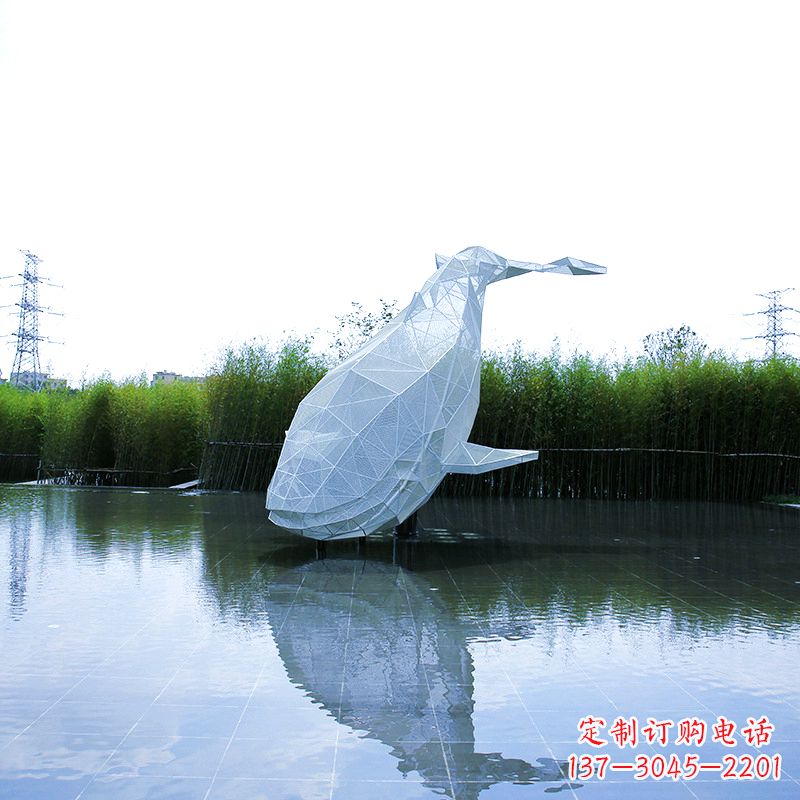 鹤壁精美的不锈钢鲸鱼雕塑