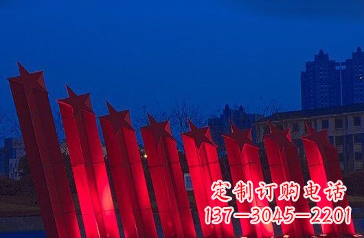 鹤壁不锈钢五角星雕塑铸就永恒之美