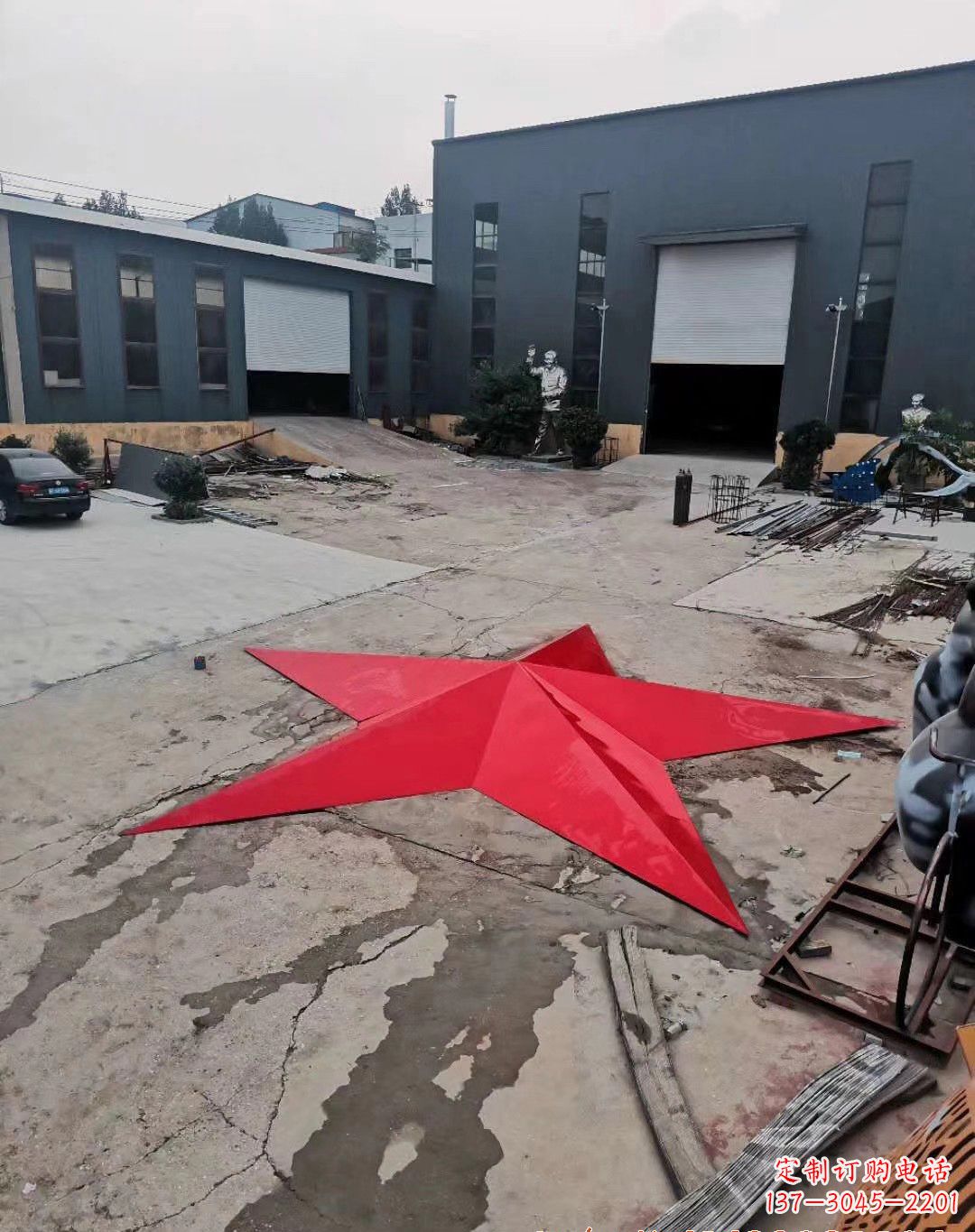 鹤壁五角星的魅力不锈钢景观雕塑