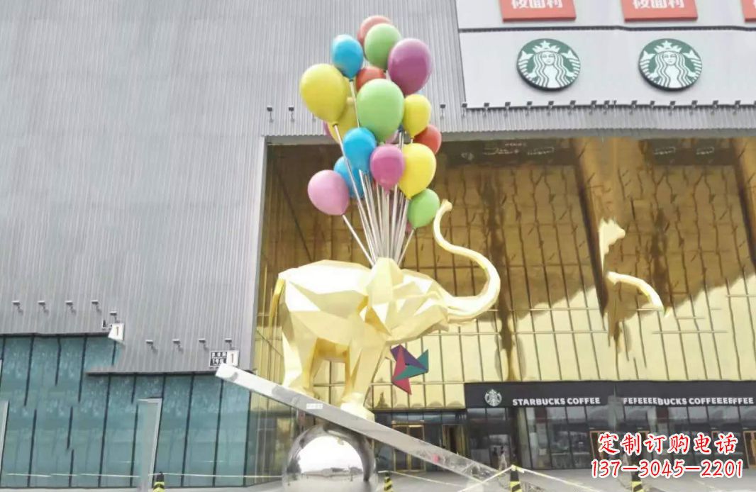 鹤壁小象踩球不锈钢雕塑的魅力