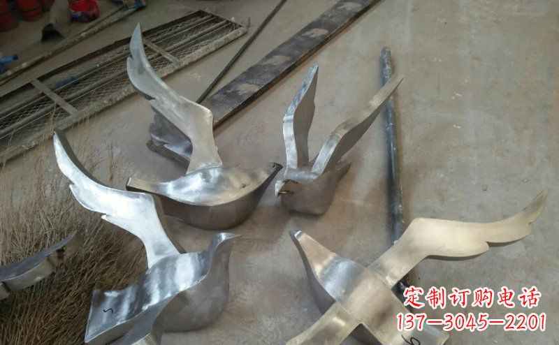 鹤壁精美的不锈钢小型鸽子雕塑