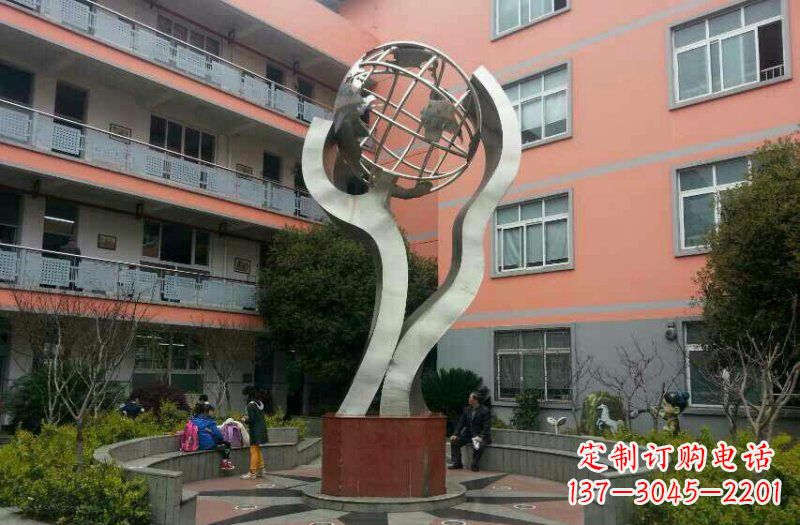 鹤壁不锈钢地球雕塑传承世界文化