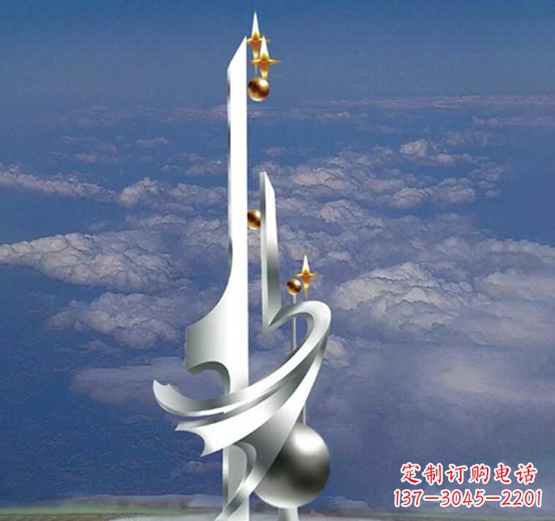 鹤壁不锈钢校园书本雕塑