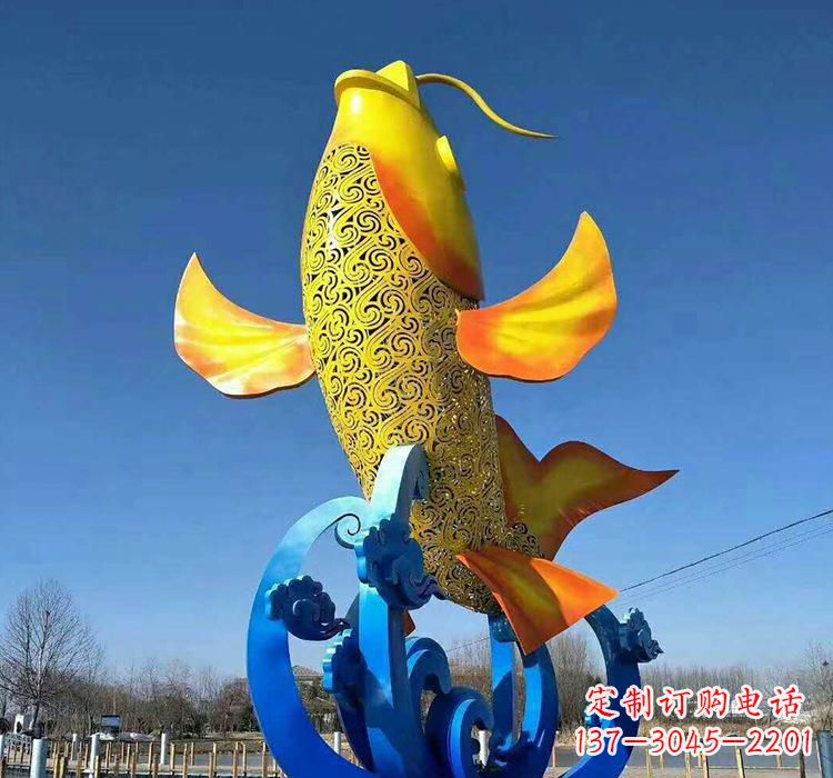 鹤壁不锈钢艺术鲤鱼雕塑艺术之美与生活之灵