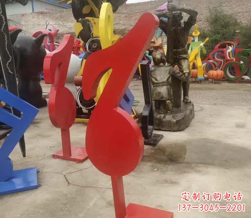 鹤壁不锈钢音符雕塑悠扬的音乐美学