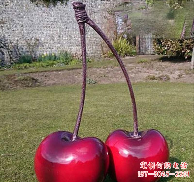 鹤壁不锈钢樱桃雕塑传承美好记忆
