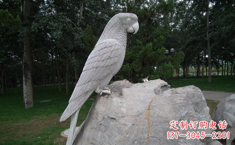 鹤壁不锈钢鹦鹉精美的雕塑艺术