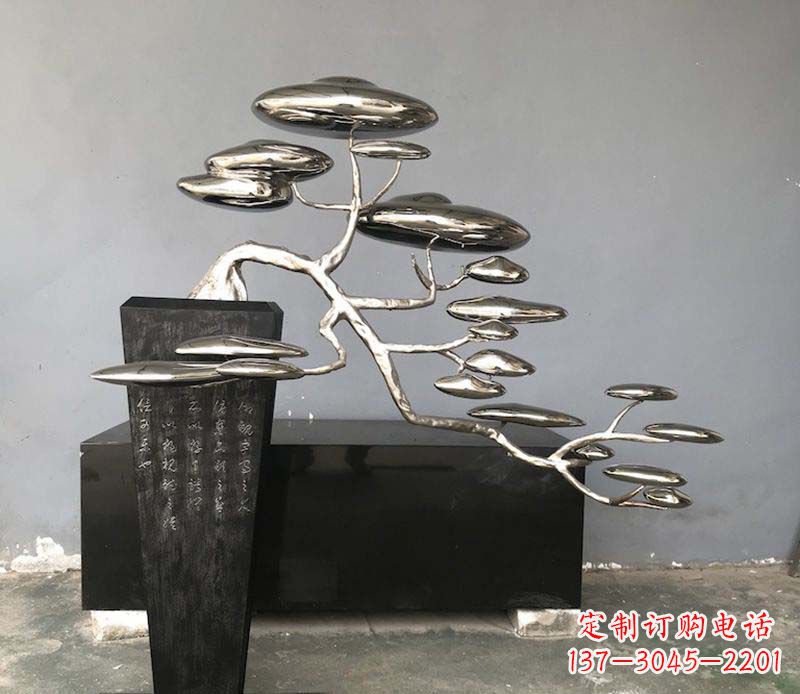 鹤壁不锈钢迎客松雕塑雕塑带来的美丽