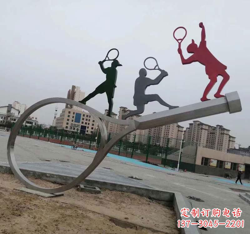 鹤壁不锈钢羽毛球雕塑精美的艺术装点