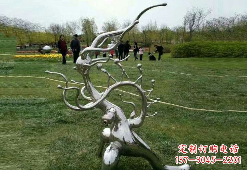 鹤壁不锈钢树枝雕塑精美的艺术装饰