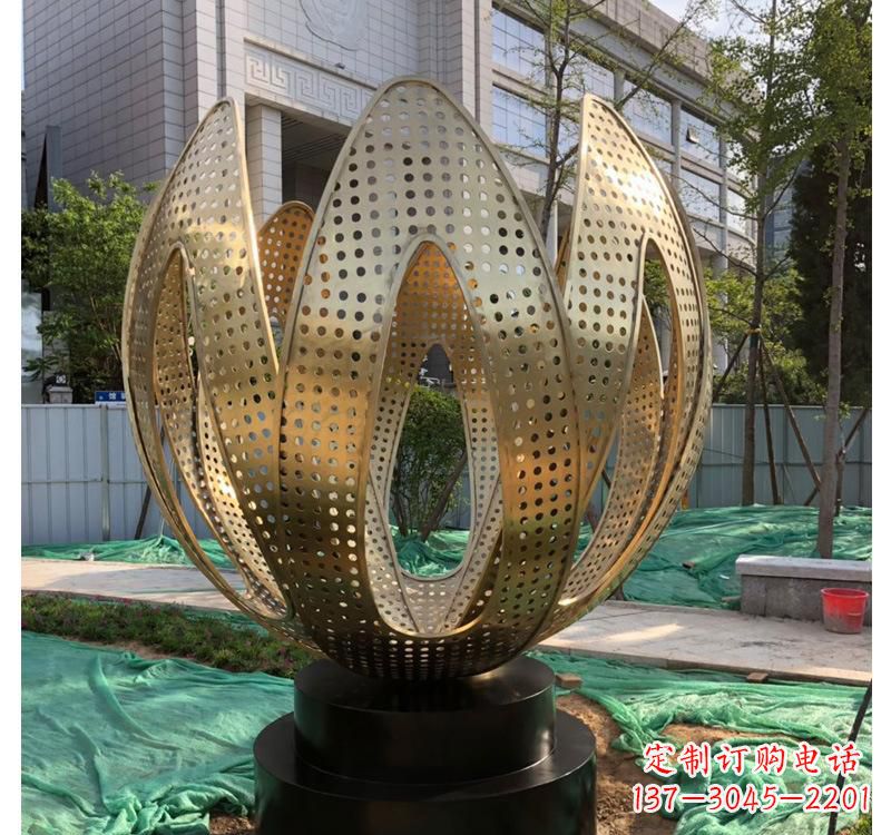 鹤壁不锈钢拱门雕塑以艺术之美装点园林
