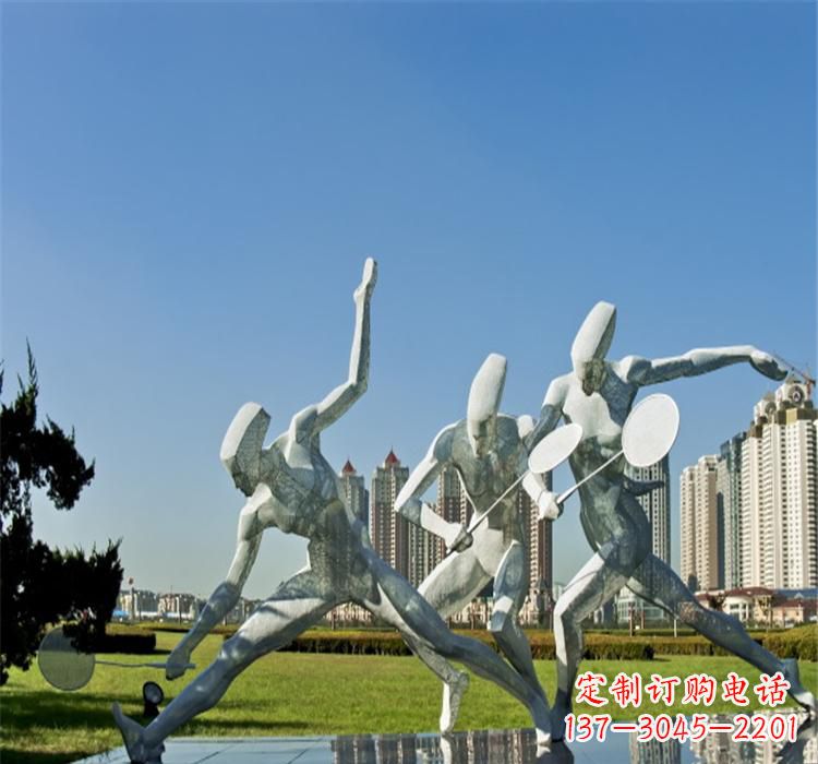 鹤壁不锈钢羽毛球雕塑——拓展你的园林视野