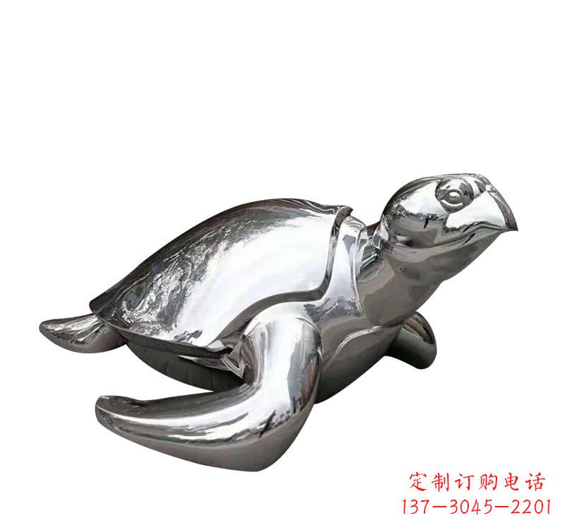 鹤壁不锈钢海龟雕塑象征着长寿和坚强