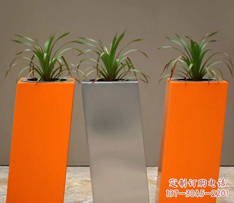 鹤壁不锈钢花盆雕塑一种全新的视觉体验