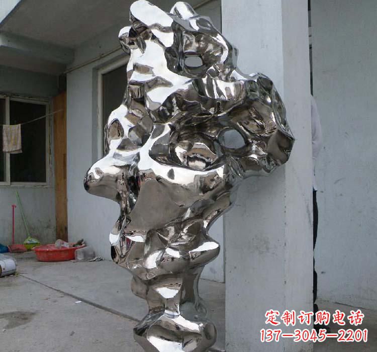鹤壁太湖石雕塑精美绝伦的不锈钢园林景观