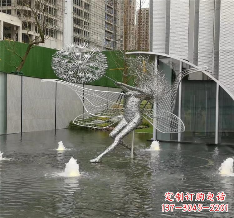 鹤壁美丽的不锈钢蒲公英雕塑