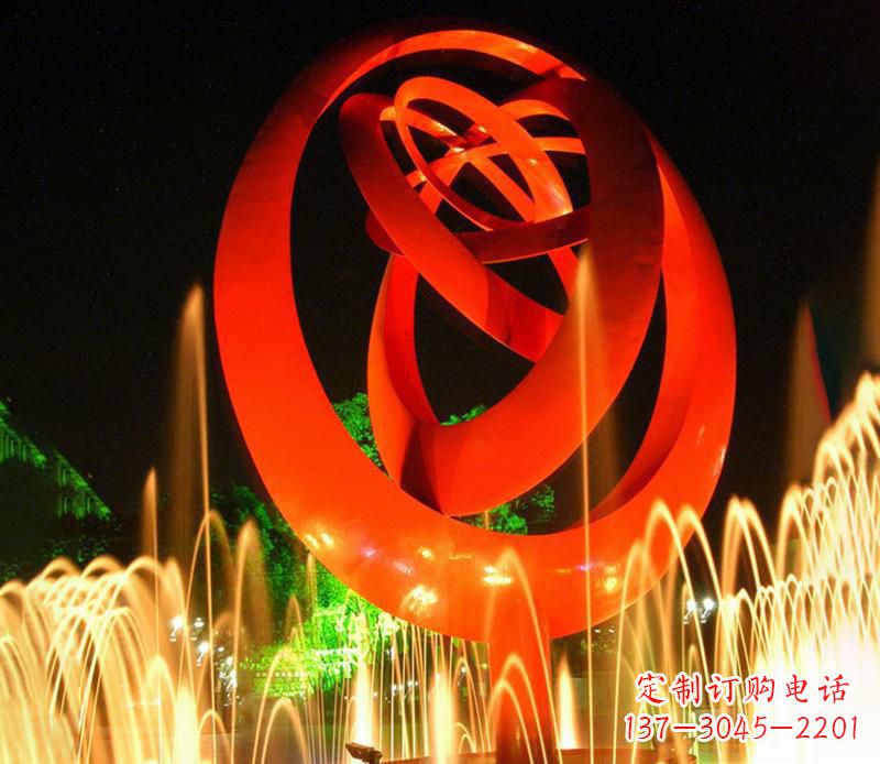鹤壁圆环雕塑抽象的艺术之美