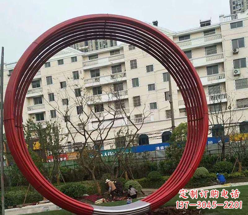 鹤壁不锈钢圆环雕塑精致而经久耐用