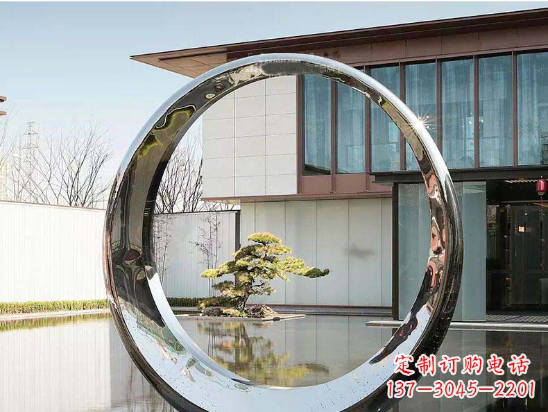 鹤壁不锈钢月亮雕塑精美绝伦