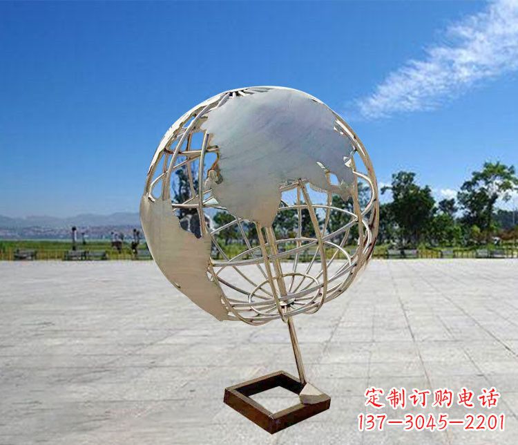 鹤壁神奇的不锈钢地球仪雕塑