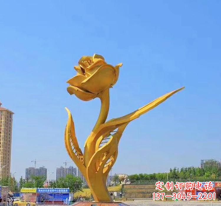 鹤壁精美不锈钢紫荆花雕塑